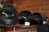 4 MOTORCYCLE HELMETS