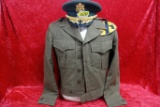 VIETNAM ERA US ARMY FIELD GRADE OFFICERS HAT, & EISENHOWER TYPE WOOL JACKET