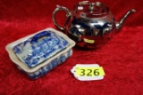 (2) PIECES OF VINTAGE/ANTIQUE PORCELAIN:  T