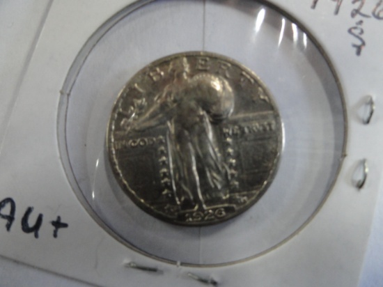AU+ 1926-S STANDING LIBERTY 25¢