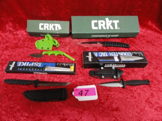 LOT OF CRKT AND COUNTER TAC KNIVES: