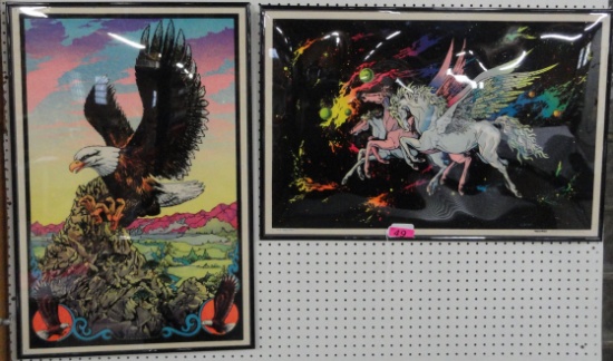 (2) BLACK LIGHT POSTERS FROM THE 1970'S
