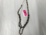 (2) 14k GOLD CLOSIENNE BEADED NECKLACES: