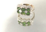 14KT GOLD, DIAMOND AND CHRYSOPRASE RING,