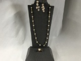 14KT GOLD AND PEARL DEMIPARURE