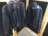 (2) MEN'S LEATHER JACKETS: PELLE MODA AND MISSANI, SIZE M