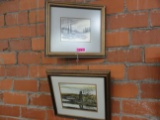 (2) SMALL WATERCOLOR LANDSCAPE PAINTINGS,
