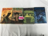 4 HARRY POTTER BOOKS, 1ST AMERICAN EDITIONS,