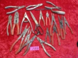 LOT OF SNAP RING PLIERS, PRIMER CORD CUTTERS, WIRE STRIPPERS, SCISSORS