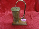 TRENCH ART - ARTILLERY SHELL DATED 1917 ON STAND