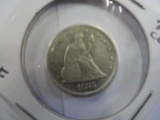 VF 1875-S SEATED LIBERTY 20¢ COIN