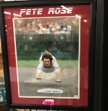PETE ROSE  FRAMED AND AUTOGRAPHED PHOTO
