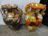 (2)  LARGE MEXICAN POTTERY URNS 32