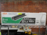 3/4 ROLL BLACK PLASTIC SHEETING 20' X 100', 6 MIL