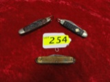 3 FOLDING POCKET KNIVES