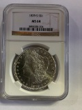 NGC GRADED MS64 1879-S MORGAN SILVER DOLLAR