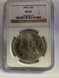 NGC GRADED MS64 1898-O MORGAN SILVER DOLLAR