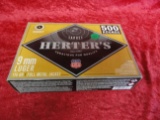 500 RDS HERTER'S 9MM LUGER TARGET AMMO