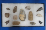 COLLECTION OF 13 NATIVE AMERICAN POINTS AND SCRAPERS