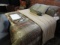 KING SIZE BEDDING WITH COMFORTER, BEDSKIRT AND PILLOWS