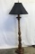 PAINTED BASE STANDING LAMP WITH BLACK SHADE