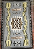 NAVAJO TWO GREY HILLS STORM PATTERN WEAVING, 71X44