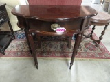 MAHOGANY FEDERAL STYLE DEMI LUNE TABLE