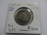 1843-O KEY DATE XF SEATED LIBERTY QUARTER