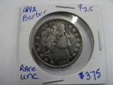 1892 UNC BARBER HALF DOLLAR