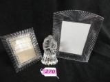 2 WATERFORD CRYSTAL FRAMES AND BRIDE & GROOM