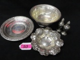 4 STERLING SILVER SERVING DISHES: