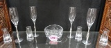 NAMBE CRYSTAL GLASSES AND BOWL: