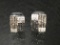 PAIR OF WHITE GOLD AND DIAMOND EARRINGS,