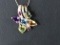 10KT YELLOW GOLD AND GEMSTONE PENDANT