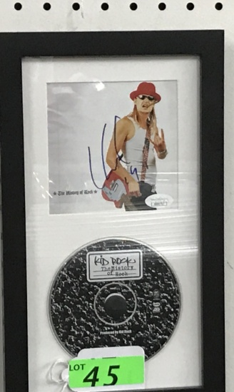 KID ROCK SIGNED PHOTO WITH HISTORY OF ROCK CD, JSA CERTIFIED