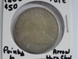 1806 DRAPED BUST HALF DOLLAR, POINTED 6 WITH STEM