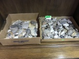 LARGE LOT OF FLINT WORKED & PARTIAL NATIVE AMERICAN ARTIFACTS