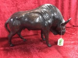 LEATHER BUFFALO FIGURE