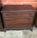 MAHOGANY CASE CHEST WITH 3 CEDAR DRAWERS