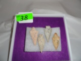 (4) NATIVE AMERICAN PALEO INDIAN POINTS,