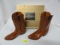 LUCCHESE OSTRICH BOOTS, SIZE 10 1/2 D, NEW WITH BOX