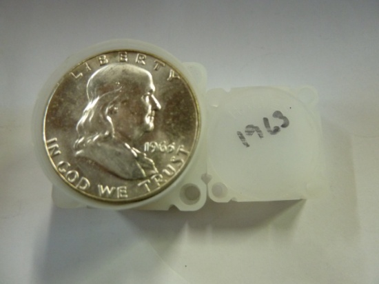 ROLL WITH (19) 1963 FRANKLIN 50¢ COINS