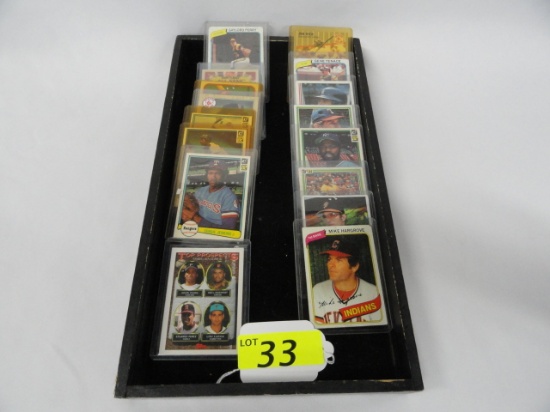 (15) ASSORTED BASEBALL CARDS FROM 1970'S-80'S