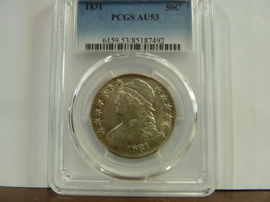 PCGS GRADED AU53 1831 CAPPED BUST 50¢