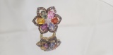 14KT GOLD AND GEMSTONE STATEMENT RING
