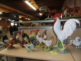 COLLECTION OF ROOSTER FIGURINES:
