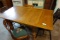 OAK BUTTERFLY LEAF TABLE WITH 3 MIS -ATCHED CHAIRS