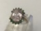 10KT GOLD AND MORGANITE RING