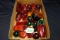 LARGE LOT OF GLASS RED MARKER LIGHTS