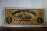 COMMONWEALTH OF VIRGINIA $1 TREASURY NOTE, DATED JULY 21 1862